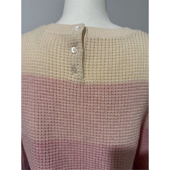Nonoo color block merino crew neck sweater 100% wool - Picture 2 of 6